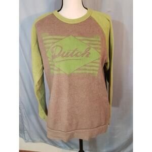 Dutch Brothers (by Alternative) Green and tan sweatshirt